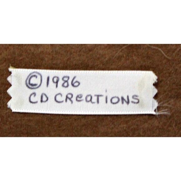 Vtg 1986 CD Creations 20.5" Christmas Stocking Hand Made Brown Smiling Puppy Dog - Picture 4 of 4